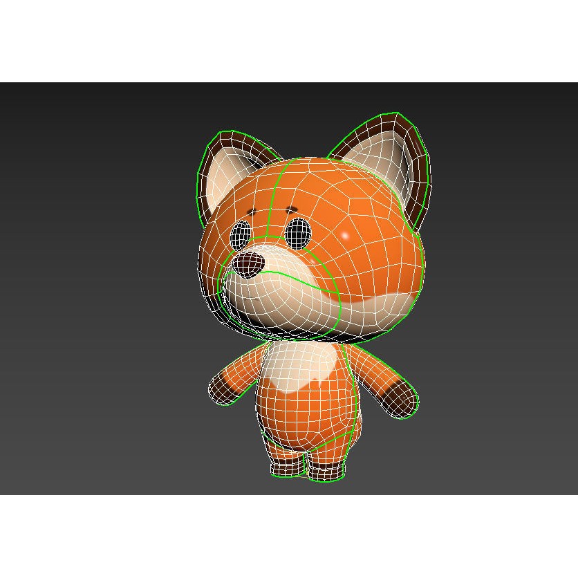 Fox 3D Model – Cute Cartoon Character, PBR Textures, FBX/OBJ - View 22