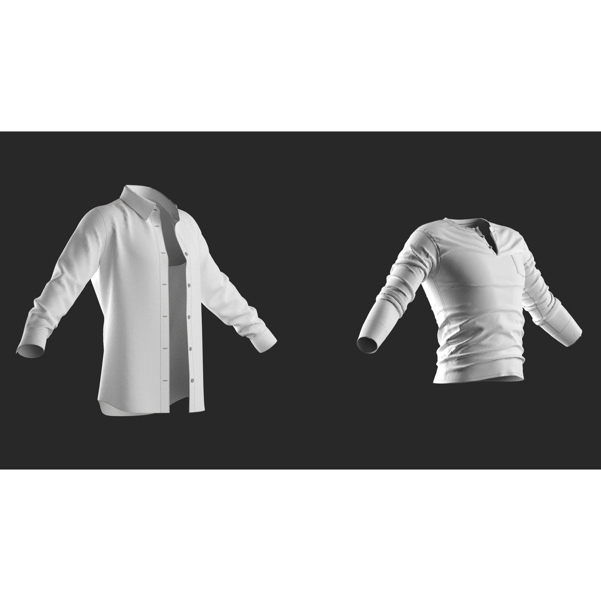 18 Men's Clothes - High-Poly Game-Ready 3D Model - View 6