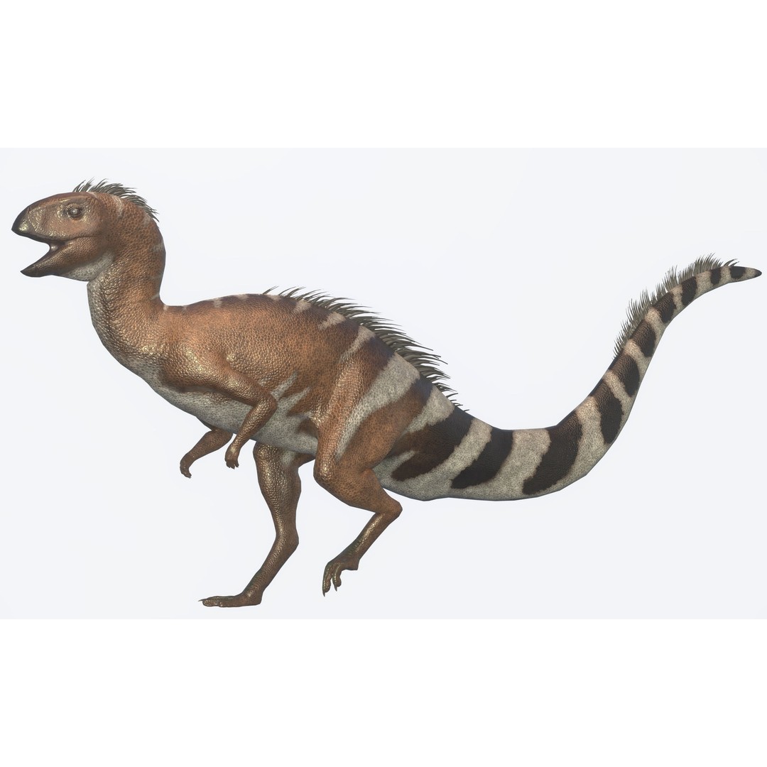 Dryosaurus 3D Model – Low Poly Rigged Dinosaur Asset Pack, FBX - View 3