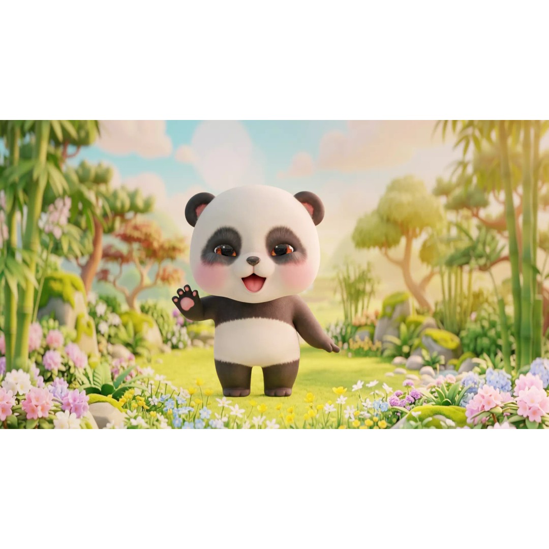 Panda 3D Model – Rigged Low-Poly Character with 52 ARKit Blendshapes - View 10