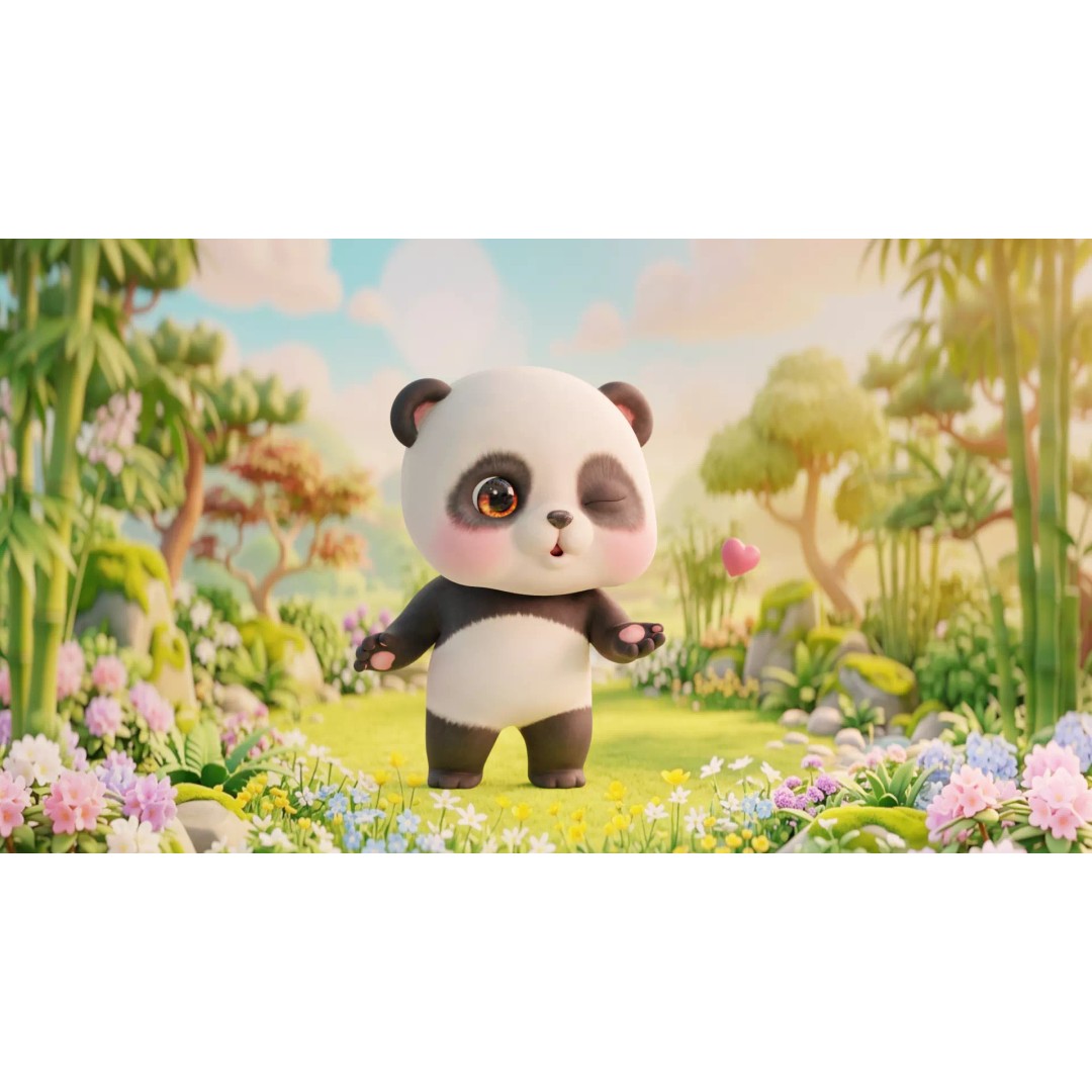 Panda 3D Model – Rigged Low-Poly Character with 52 ARKit Blendshapes - View 11