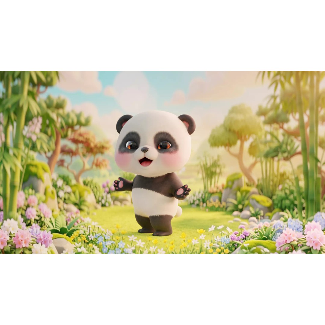 Panda 3D Model – Rigged Low-Poly Character with 52 ARKit Blendshapes - View 13