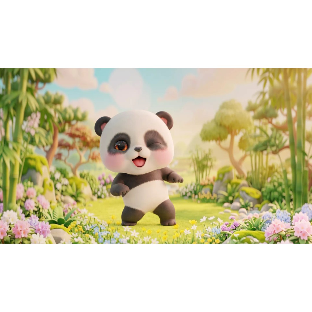 Panda 3D Model – Rigged Low-Poly Character with 52 ARKit Blendshapes - View 15