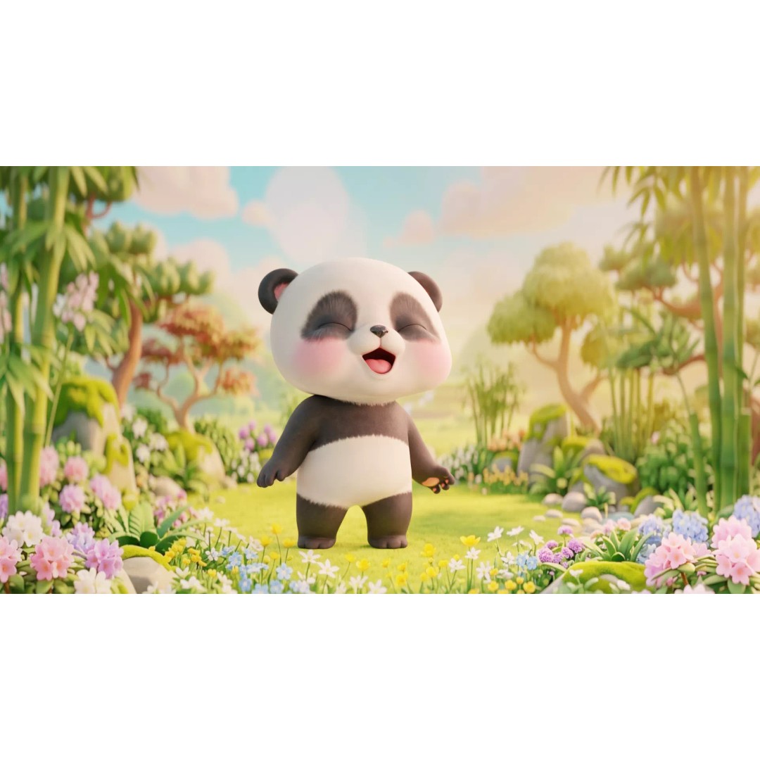 Panda 3D Model – Rigged Low-Poly Character with 52 ARKit Blendshapes - View 16