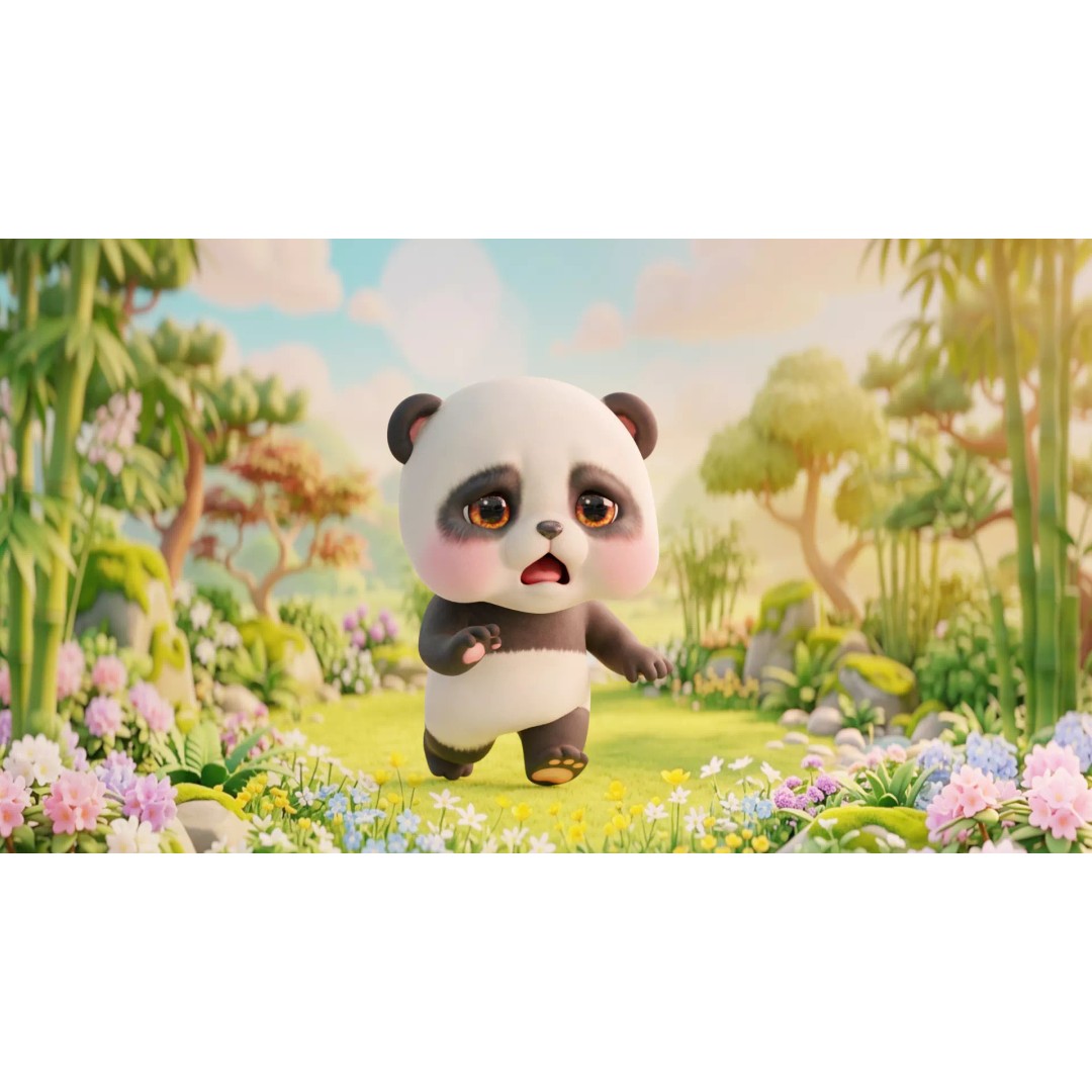 Panda 3D Model – Rigged Low-Poly Character with 52 ARKit Blendshapes - View 8