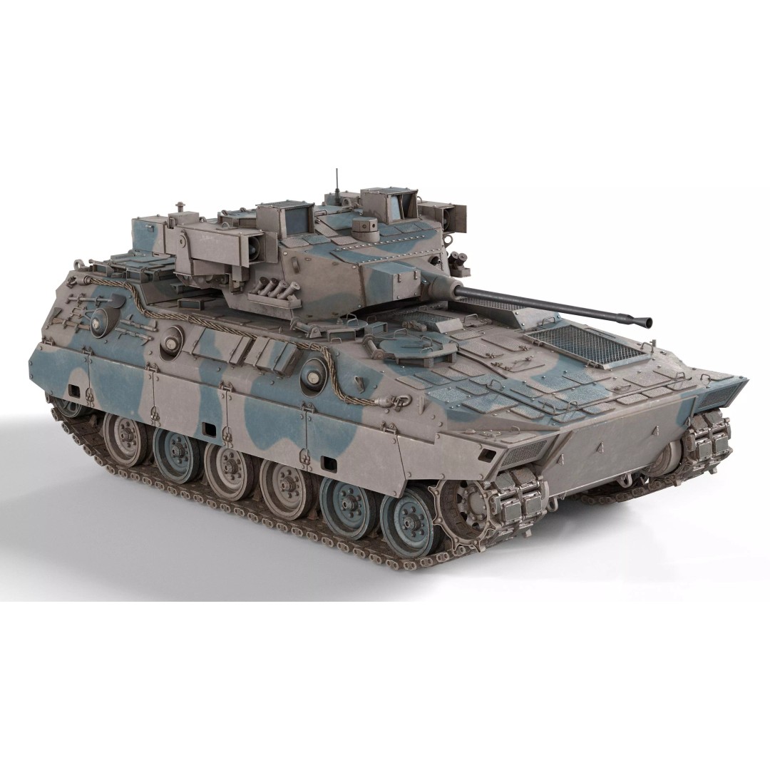Japanese Type 89 IFV Tank 3D Model – Low Poly PBR Game Asset, FBX - View 2