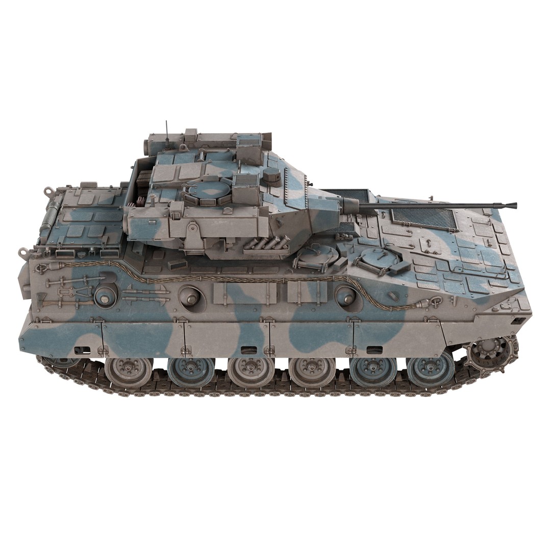 Japanese Type 89 IFV Tank 3D Model – Low Poly PBR Game Asset, FBX - View 6