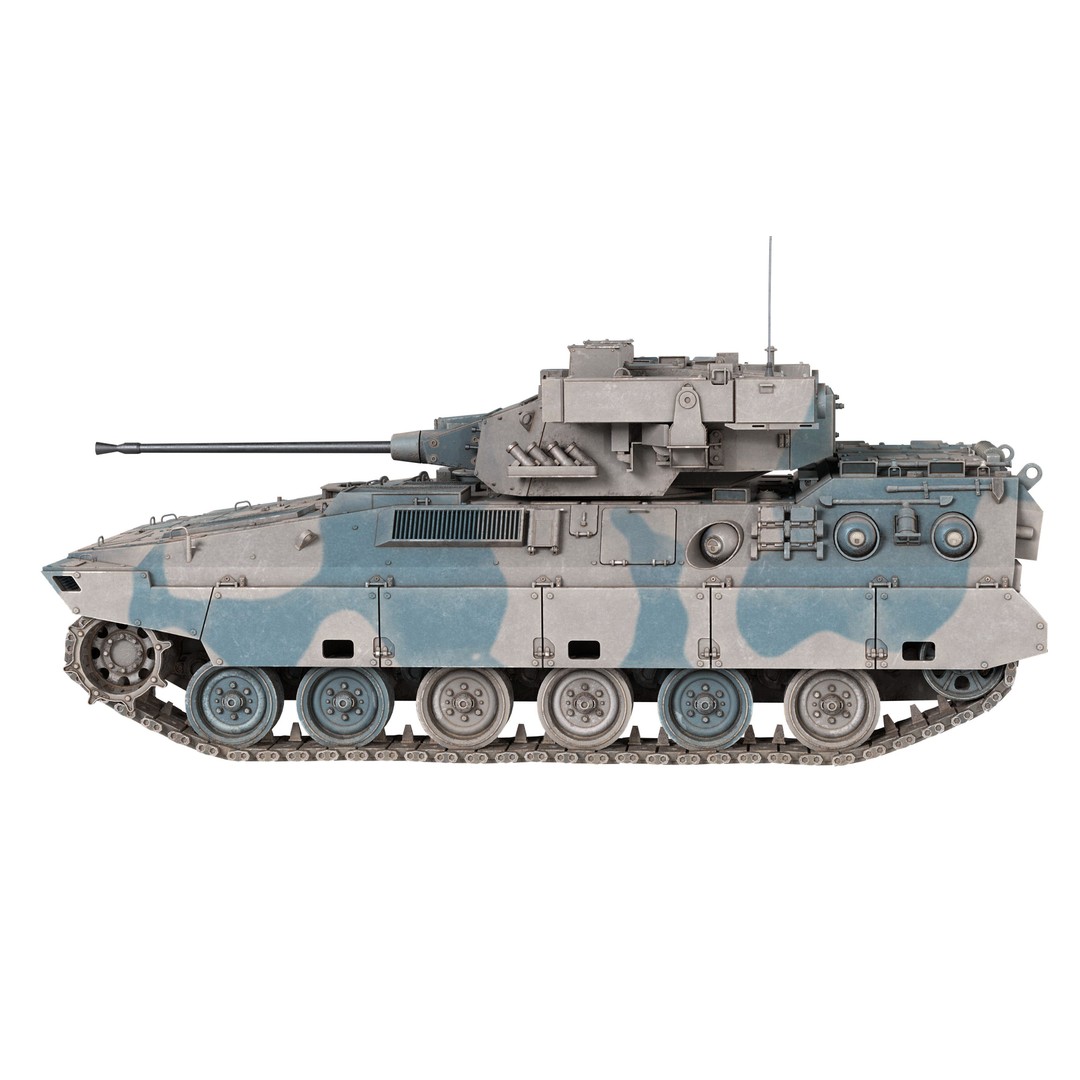 Japanese Type 89 IFV Tank 3D Model – Low Poly PBR Game Asset, FBX - View 7