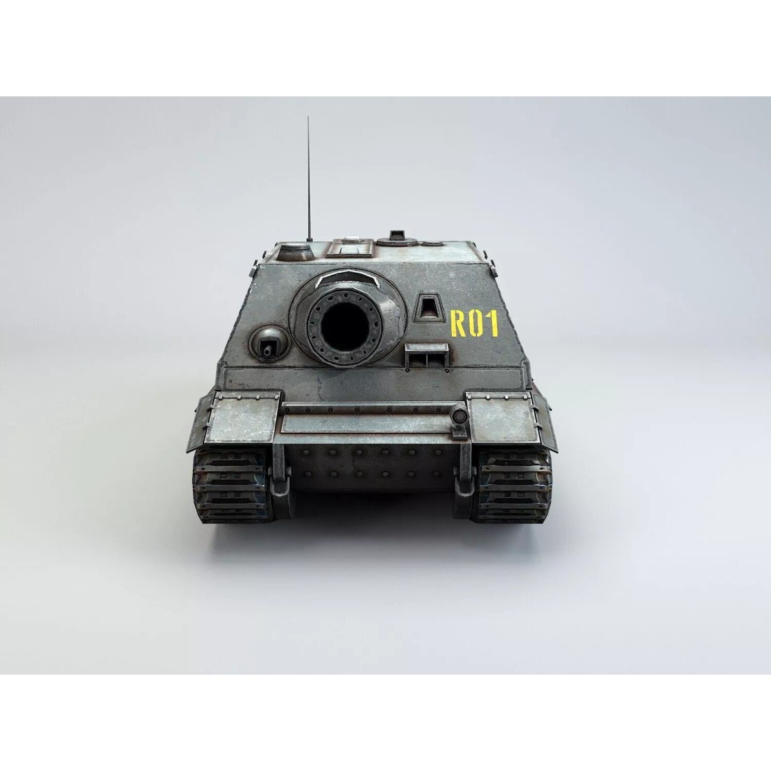 Sturmtiger 3D Model – Low Poly Military Vehicle, FBX, Game Ready - View 10