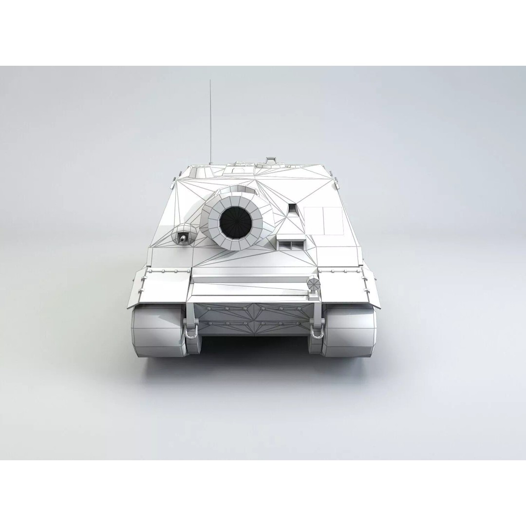 Sturmtiger 3D Model – Low Poly Military Vehicle, FBX, Game Ready - View 7