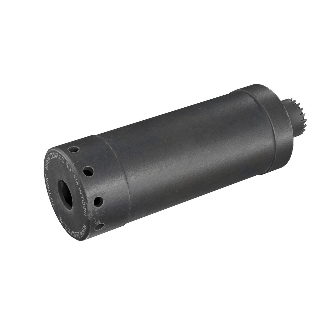 DTK Putnik Suppressor 3D Model – High Poly Game-Ready Asset, FBX, OBJ - View 3