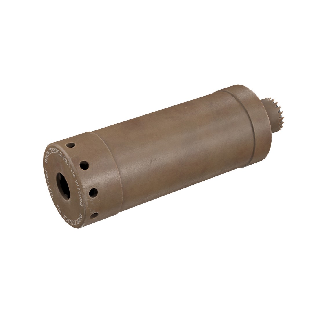 DTK Putnik Suppressor 3D Model – High Poly Game-Ready Asset, FBX, OBJ - View 7
