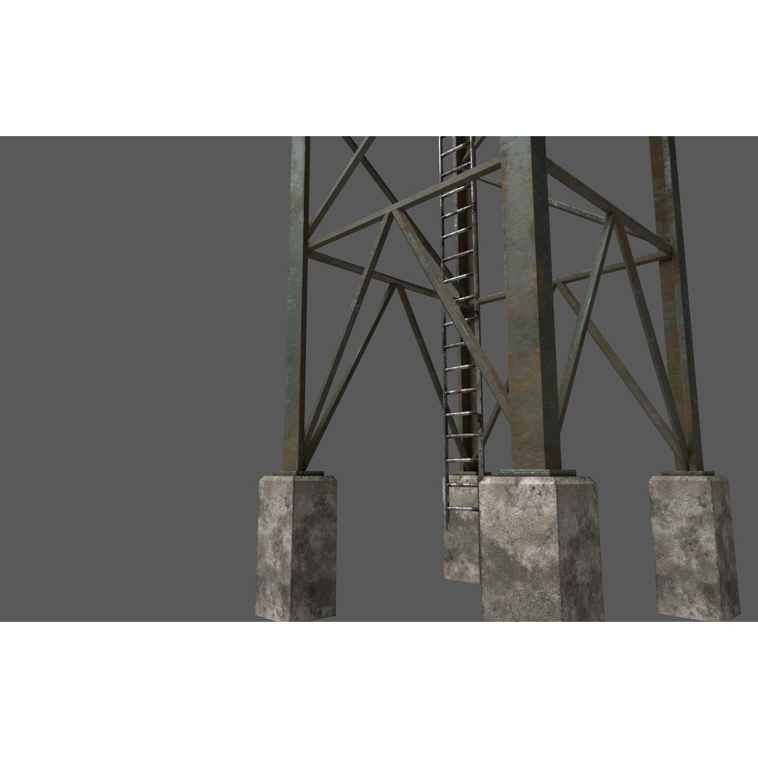 Military Watchtower 3D Model – Low Poly Game Ready Asset, FBX - View 7