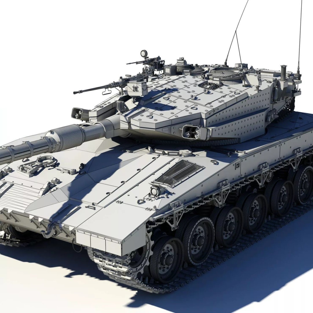 Merkava Mk-3B 3D Model – Detailed Military Vehicle Asset, FBX, STL