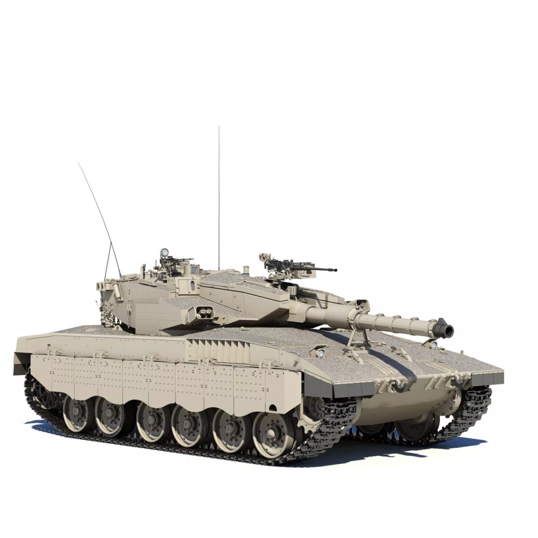 Merkava Mk-3B 3D Model – Detailed Military Vehicle Asset, FBX, STL - View 10