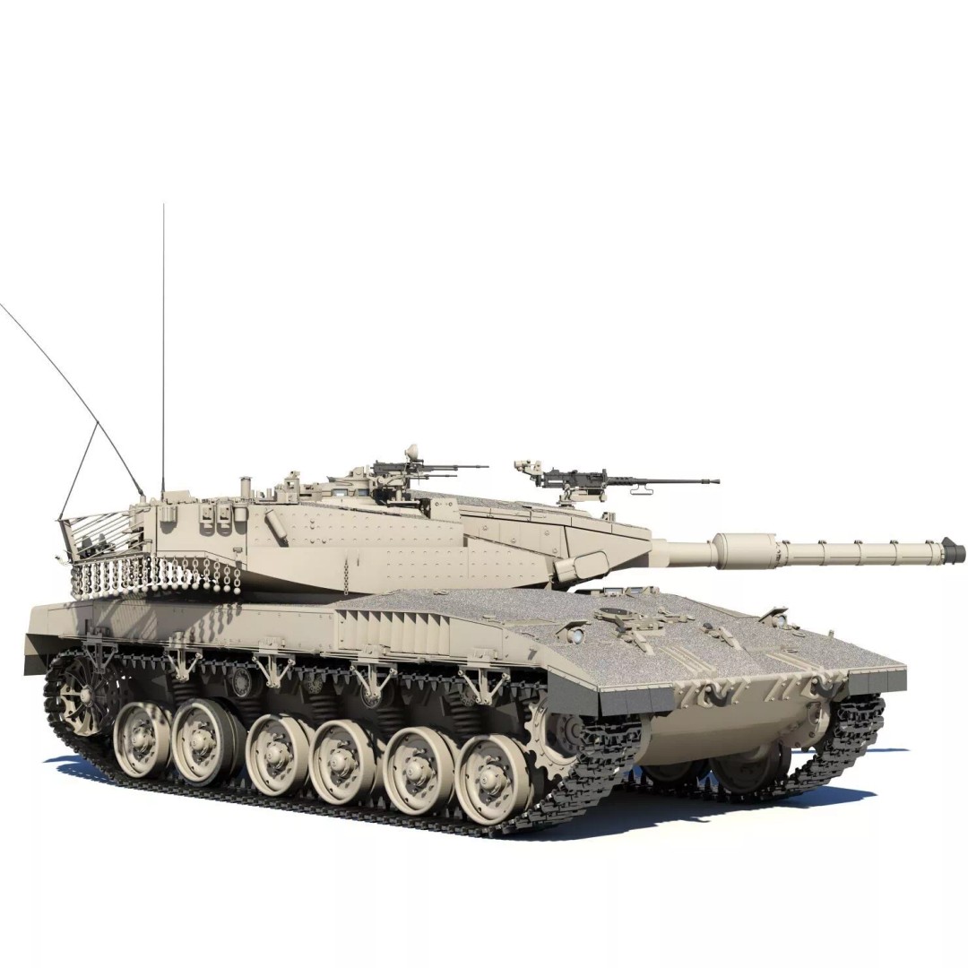 Merkava Mk-3B 3D Model – Detailed Military Vehicle Asset, FBX, STL - View 11