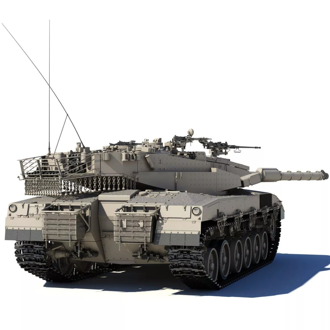 Merkava Mk-3B 3D Model – Detailed Military Vehicle Asset, FBX, STL - View 16