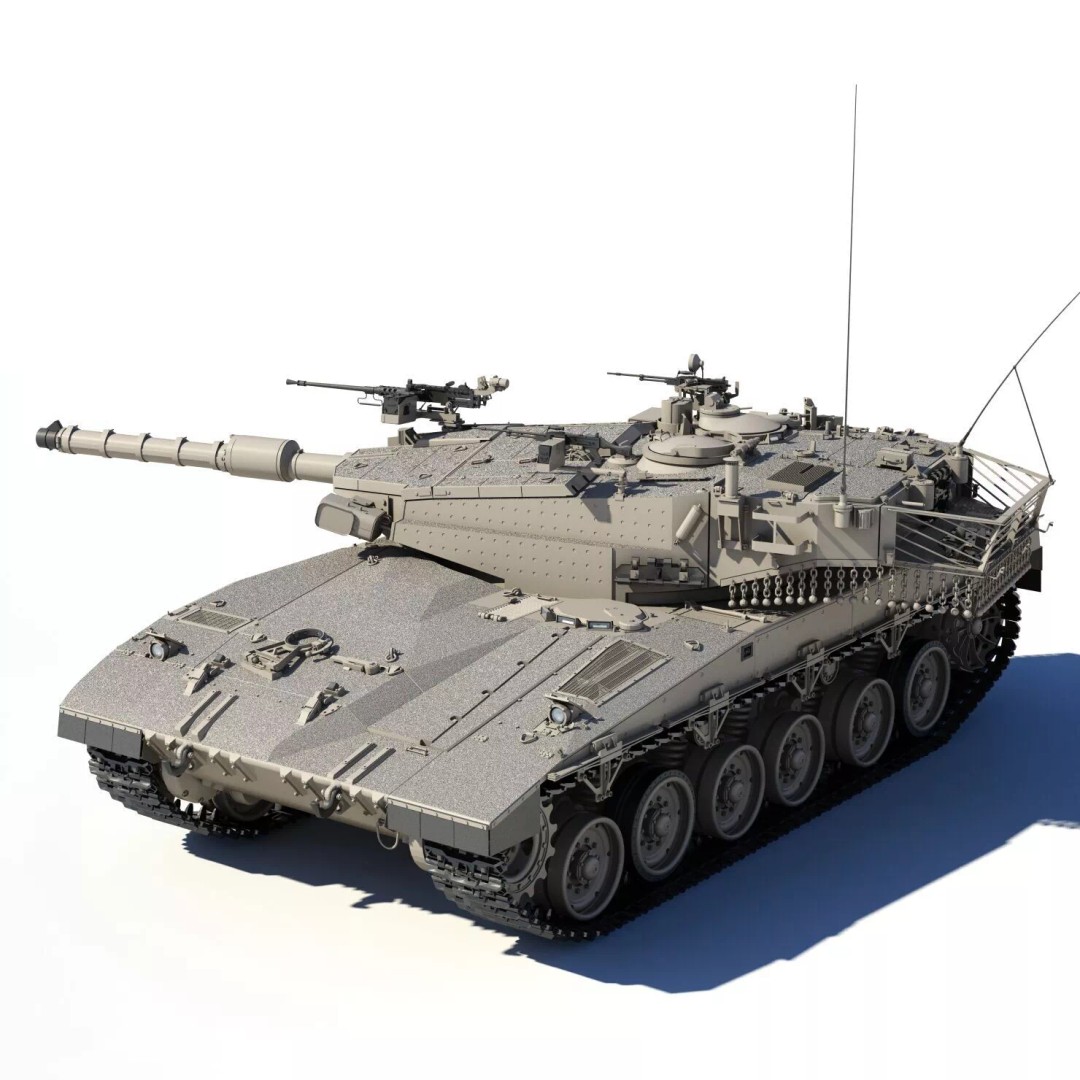 Merkava Mk-3B 3D Model – Detailed Military Vehicle Asset, FBX, STL - View 17