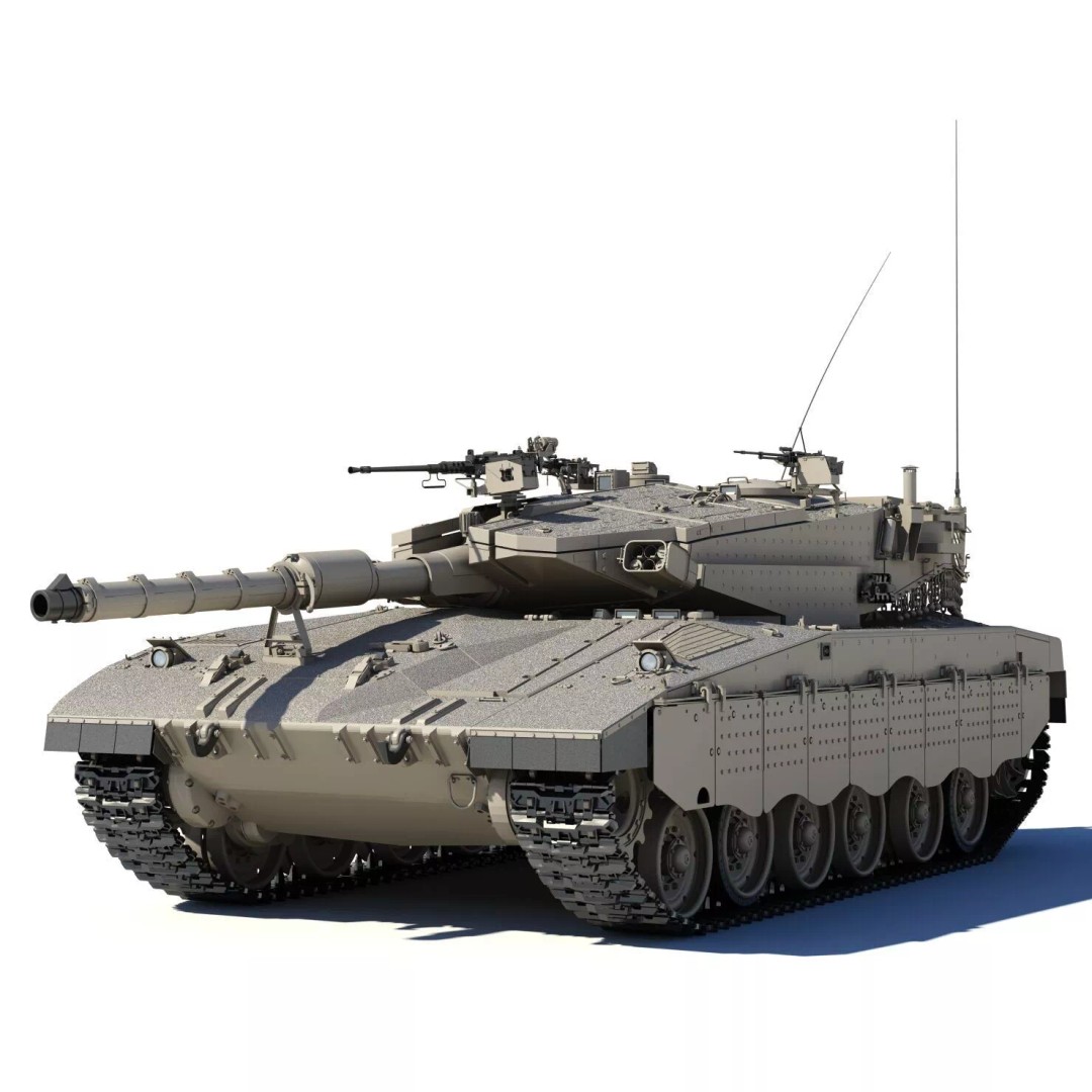 Merkava Mk-3B 3D Model – Detailed Military Vehicle Asset, FBX, STL - View 2