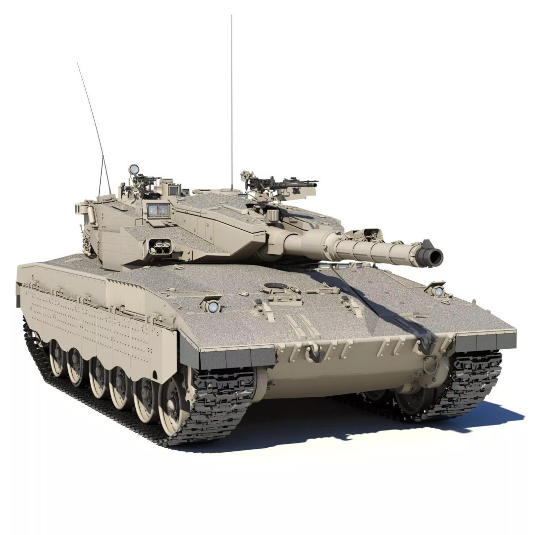 Merkava Mk-3B 3D Model – Detailed Military Vehicle Asset, FBX, STL - View 7