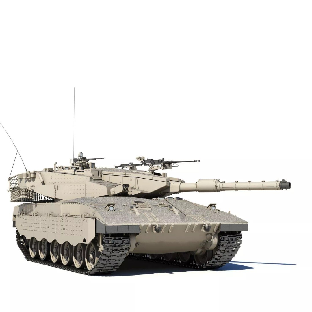 Merkava Mk-3B 3D Model – Detailed Military Vehicle Asset, FBX, STL - View 8