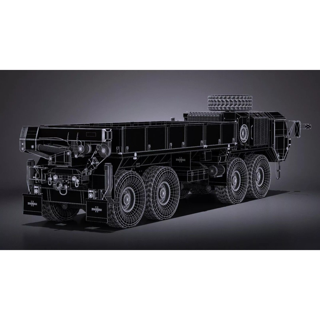 Oshkosh Hemitt A4 Cargo Truck 3D Model – High Poly Military Vehicle, FBX