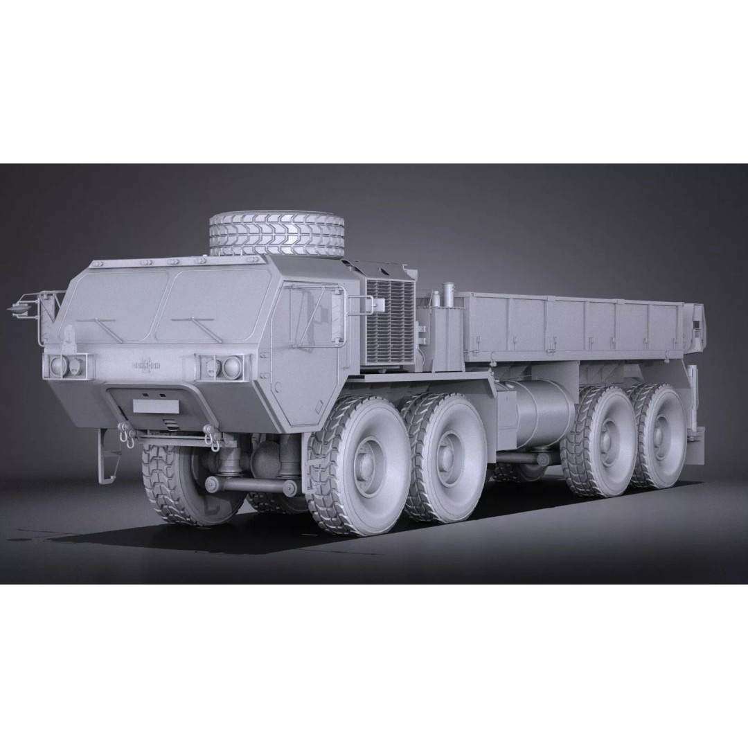 Oshkosh Hemitt A4 Cargo Truck 3D Model – High Poly Military Vehicle, FBX - View 10