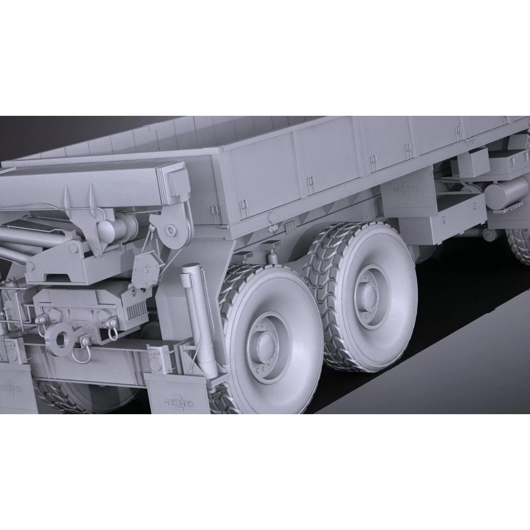 Oshkosh Hemitt A4 Cargo Truck 3D Model – High Poly Military Vehicle, FBX - View 12