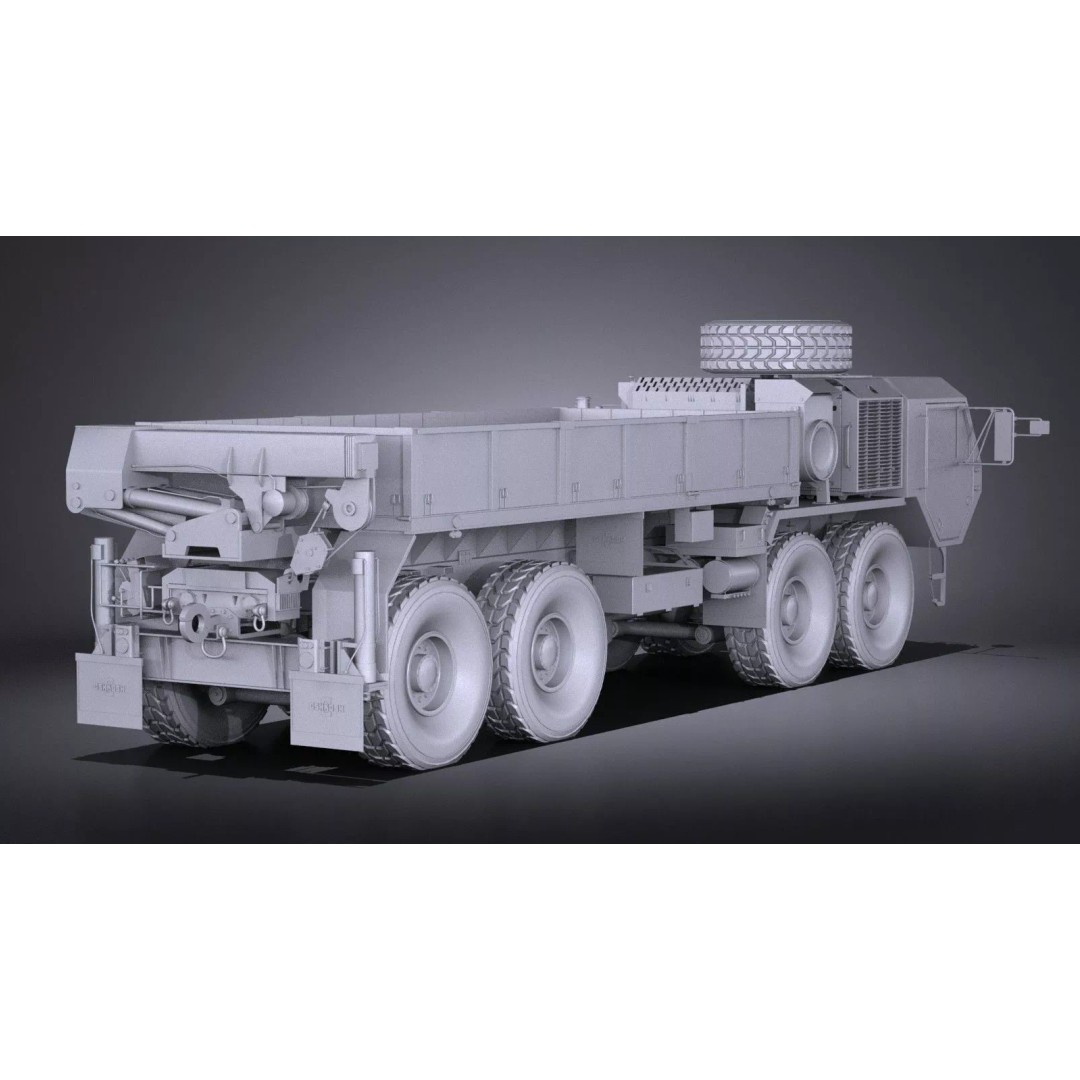 Oshkosh Hemitt A4 Cargo Truck 3D Model – High Poly Military Vehicle, FBX - View 13