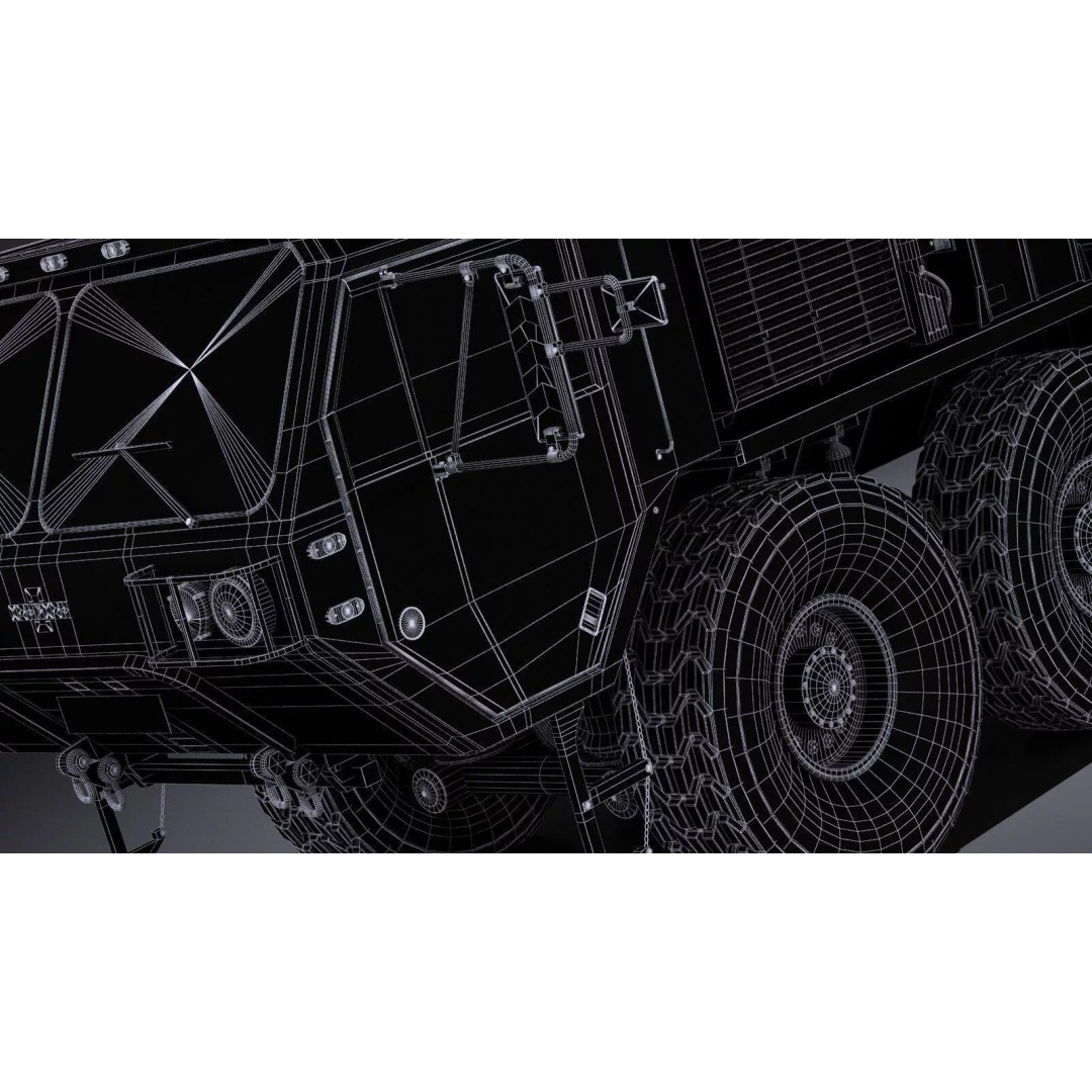 Oshkosh Hemitt A4 Cargo Truck 3D Model – High Poly Military Vehicle, FBX - View 15