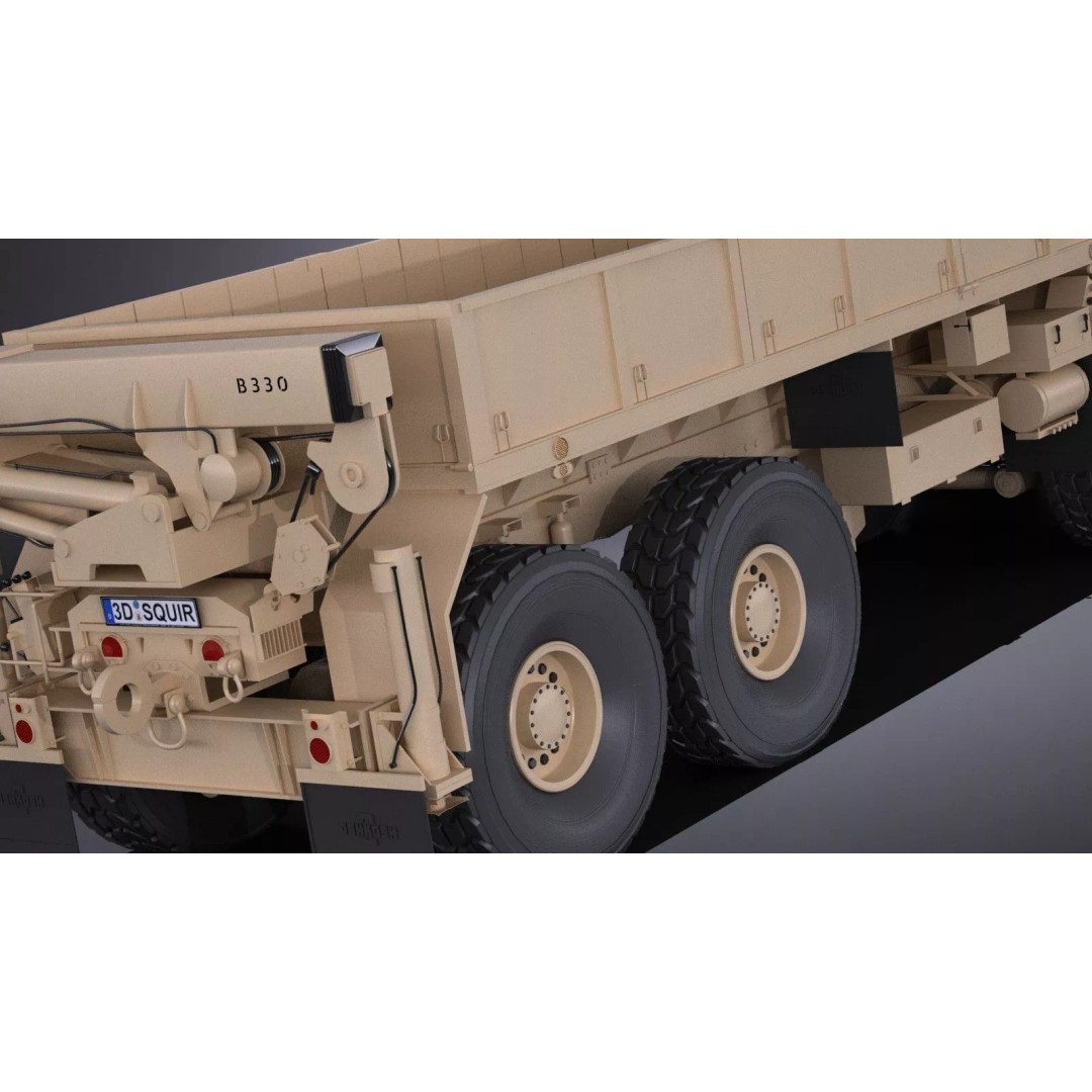 Oshkosh Hemitt A4 Cargo Truck 3D Model – High Poly Military Vehicle, FBX - View 5