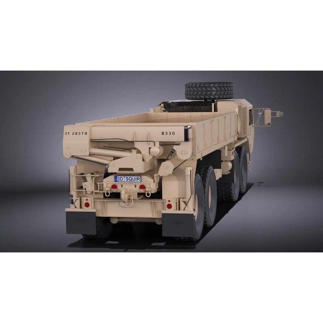 Oshkosh Hemitt A4 Cargo Truck 3D Model – High Poly Military Vehicle, FBX - View 6