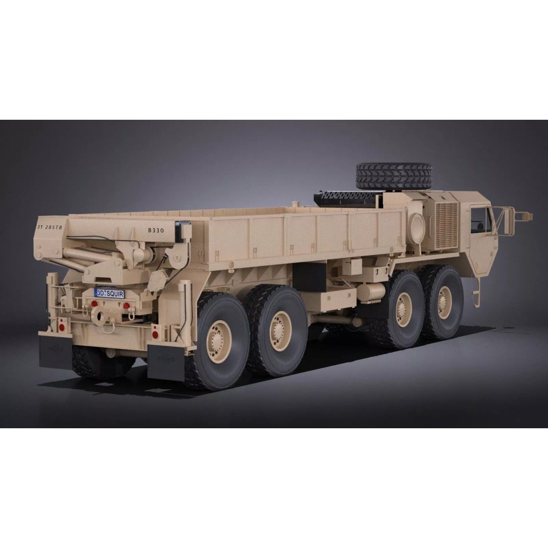 Oshkosh Hemitt A4 Cargo Truck 3D Model – High Poly Military Vehicle, FBX - View 7