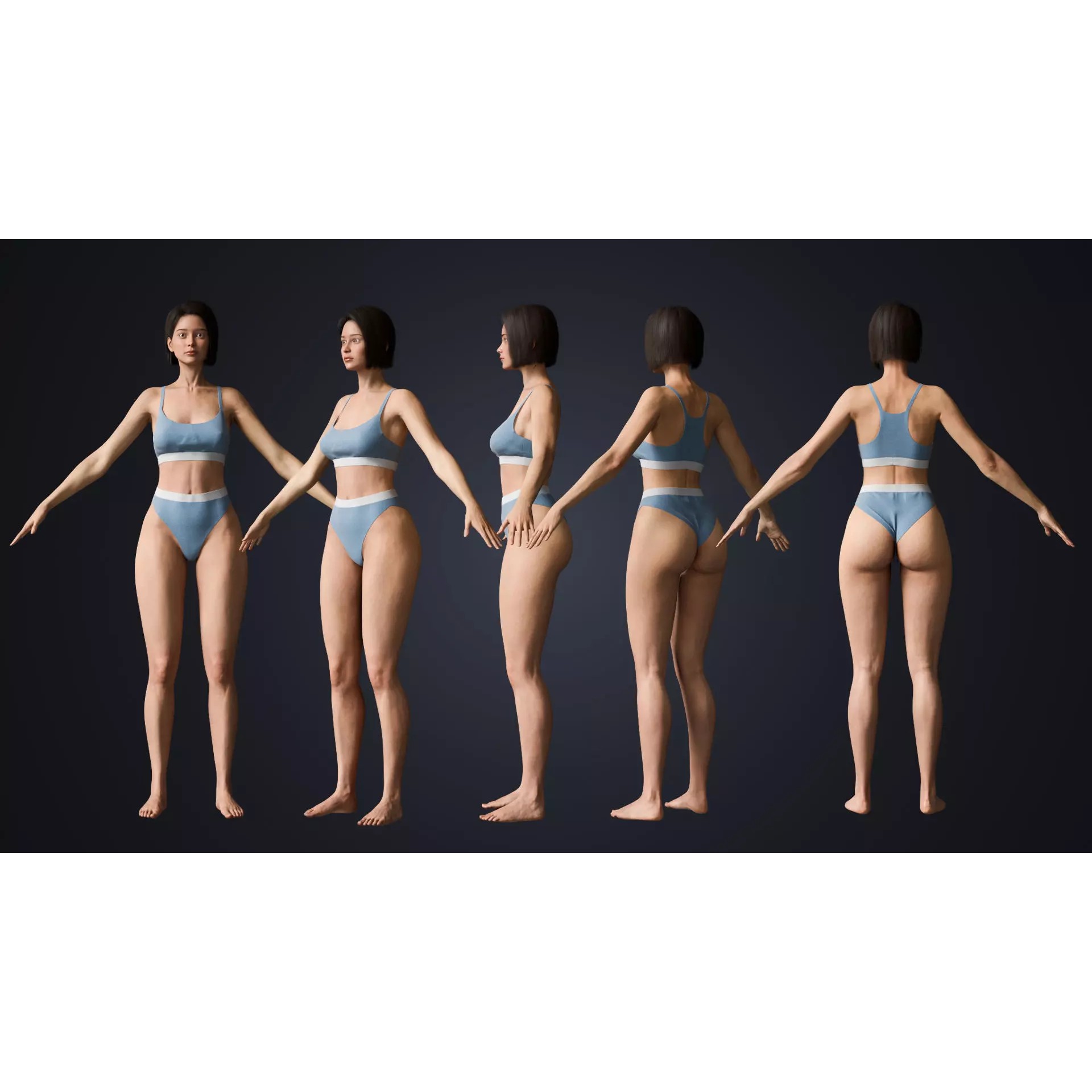 Natalia - Low-Poly Game-Ready 3D Model - View 3