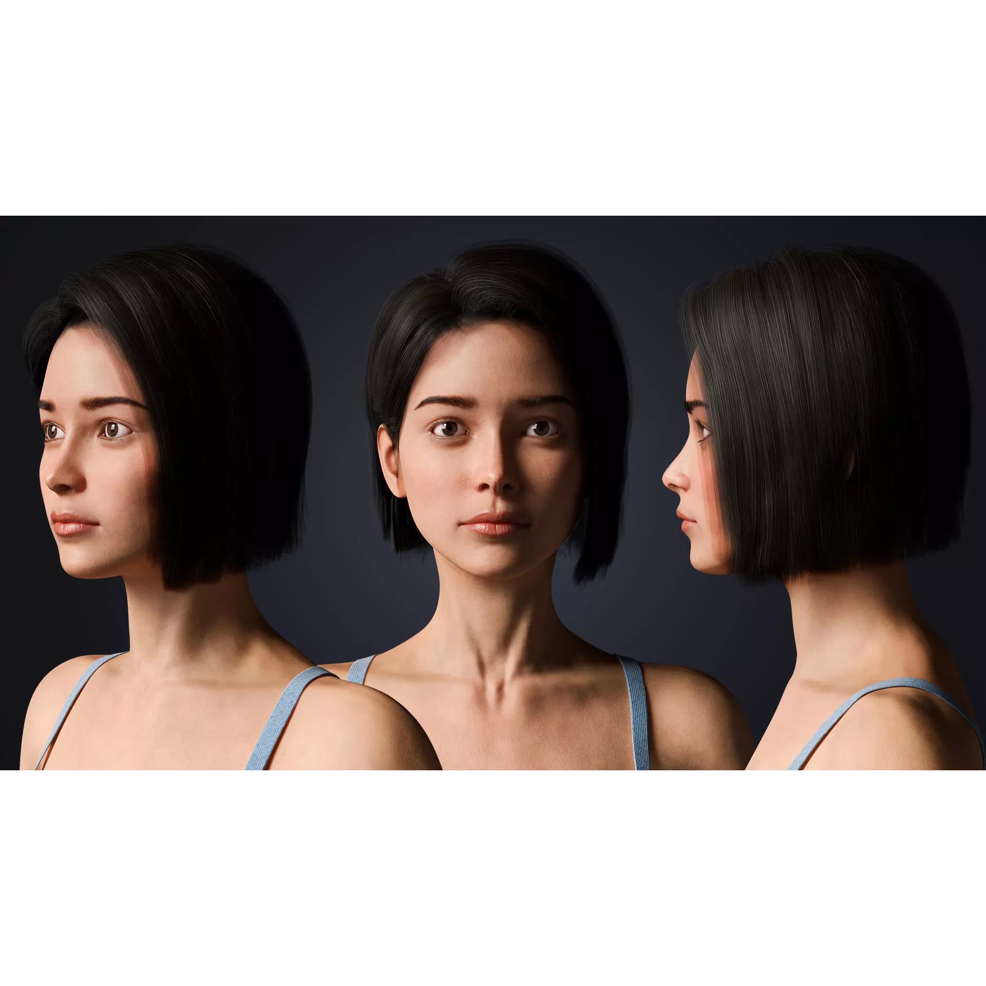 Natalia - Low-Poly Game-Ready 3D Model - View 4