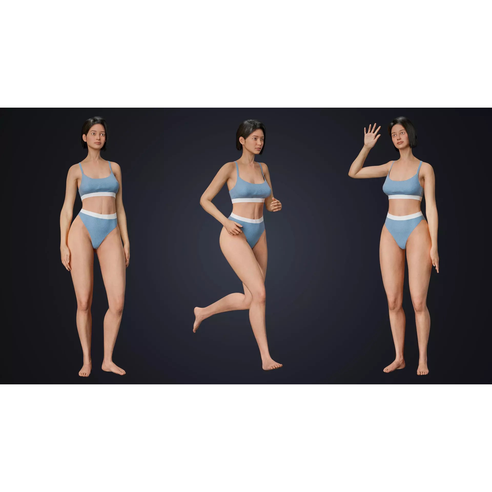 Natalia - Low-Poly Game-Ready 3D Model - View 5