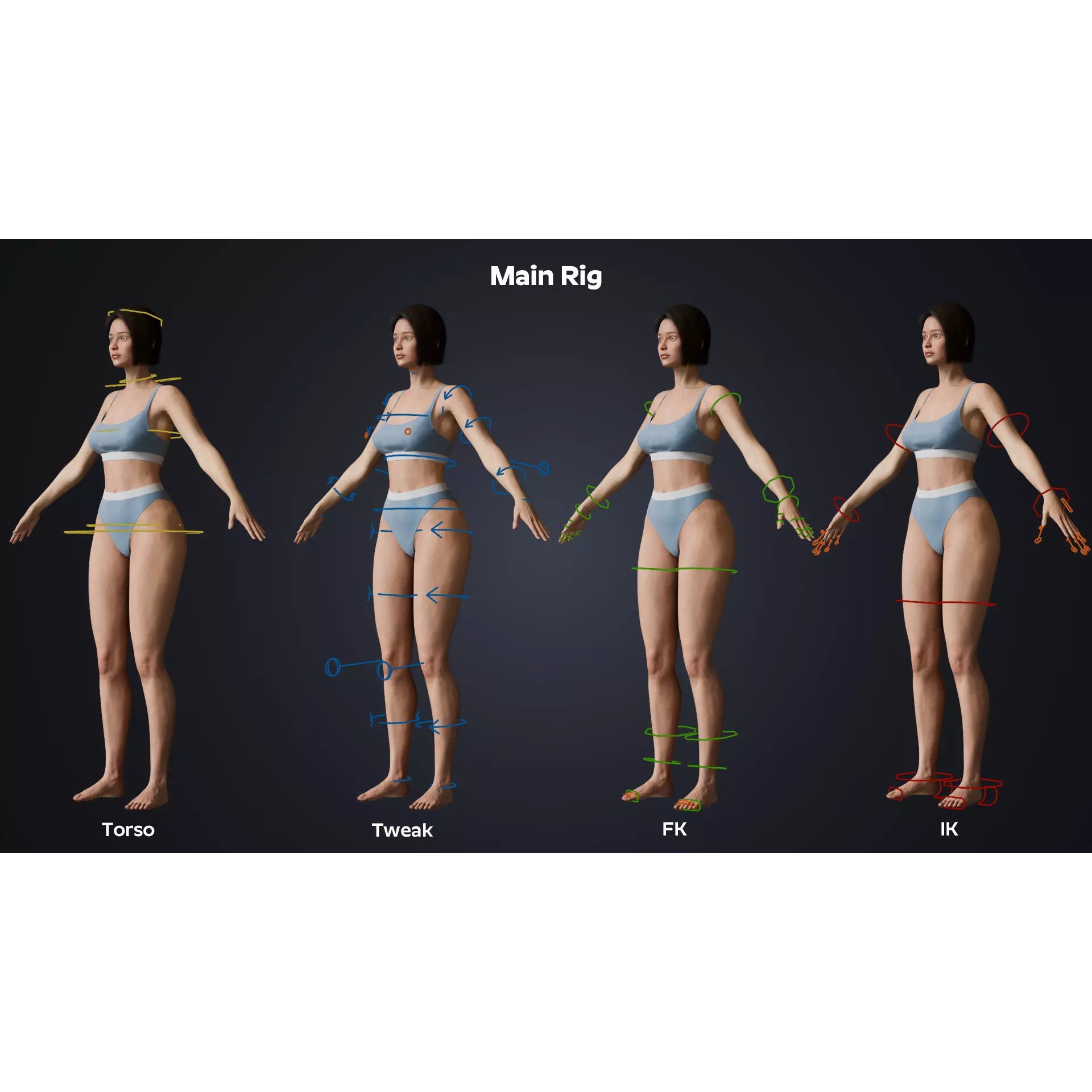 Natalia - Low-Poly Game-Ready 3D Model - View 9