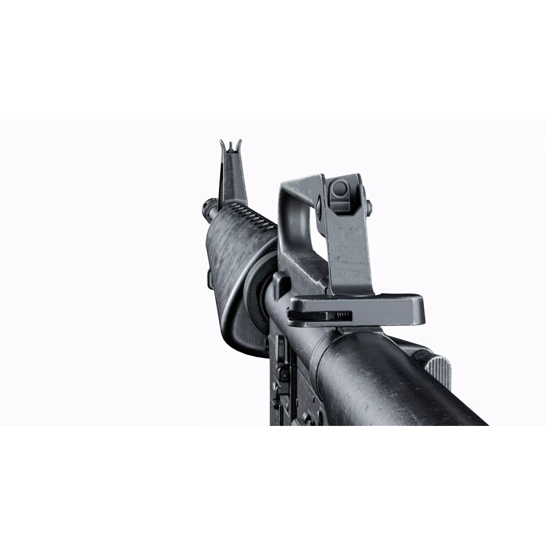 M16A1 Tactical 3D Model – Low Poly Game-Ready Rifle, FBX & OBJ - View 8