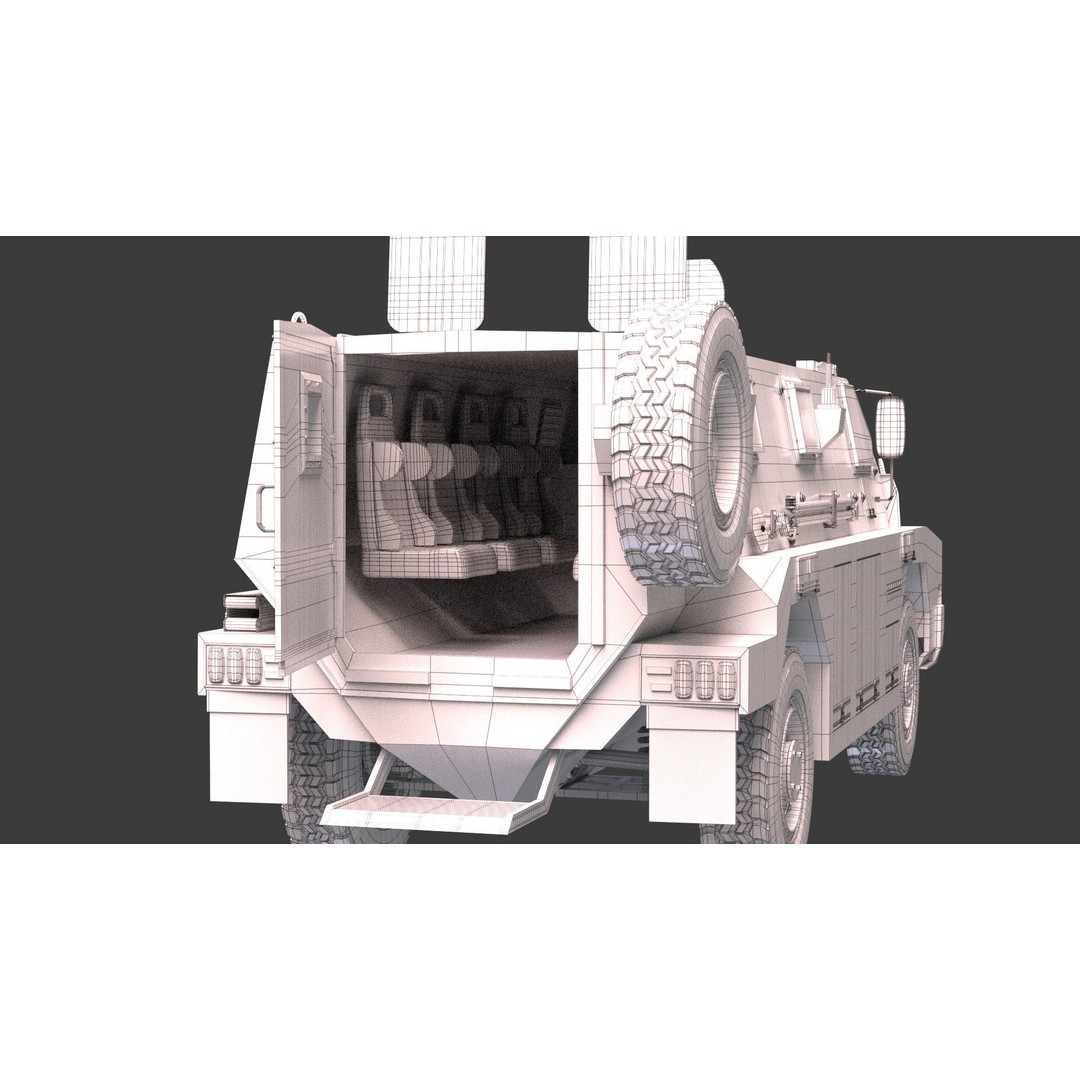 Bushmaster Protected Mobility Vehicle 3D Model – Rigged PBR Asset, FBX