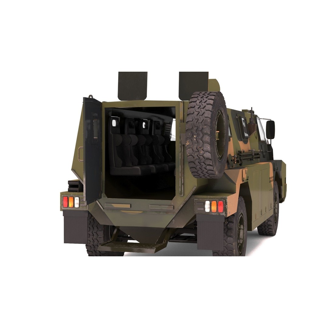 Bushmaster Protected Mobility Vehicle 3D Model – Rigged PBR Asset, FBX - View 11