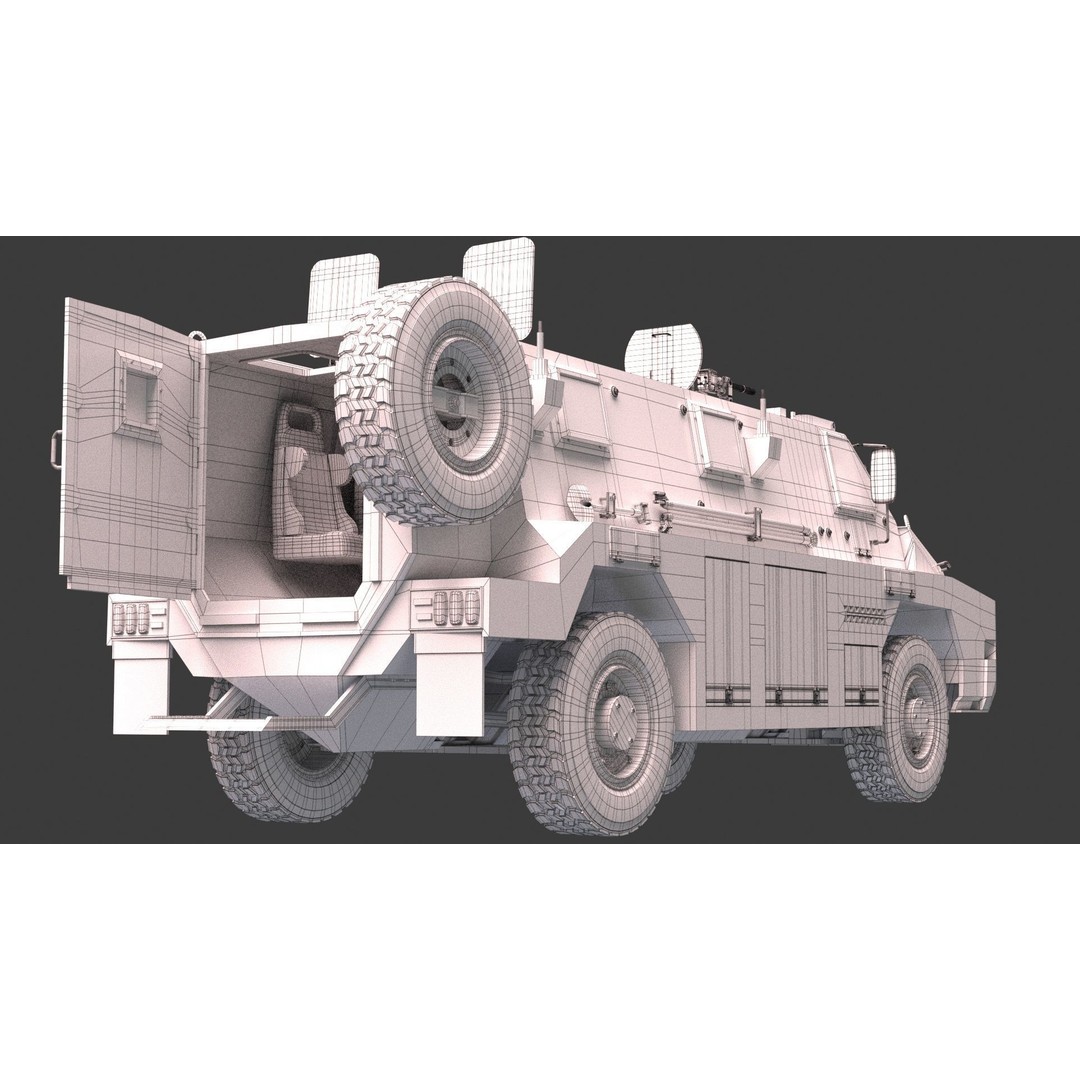 Bushmaster Protected Mobility Vehicle 3D Model – Rigged PBR Asset, FBX - View 20