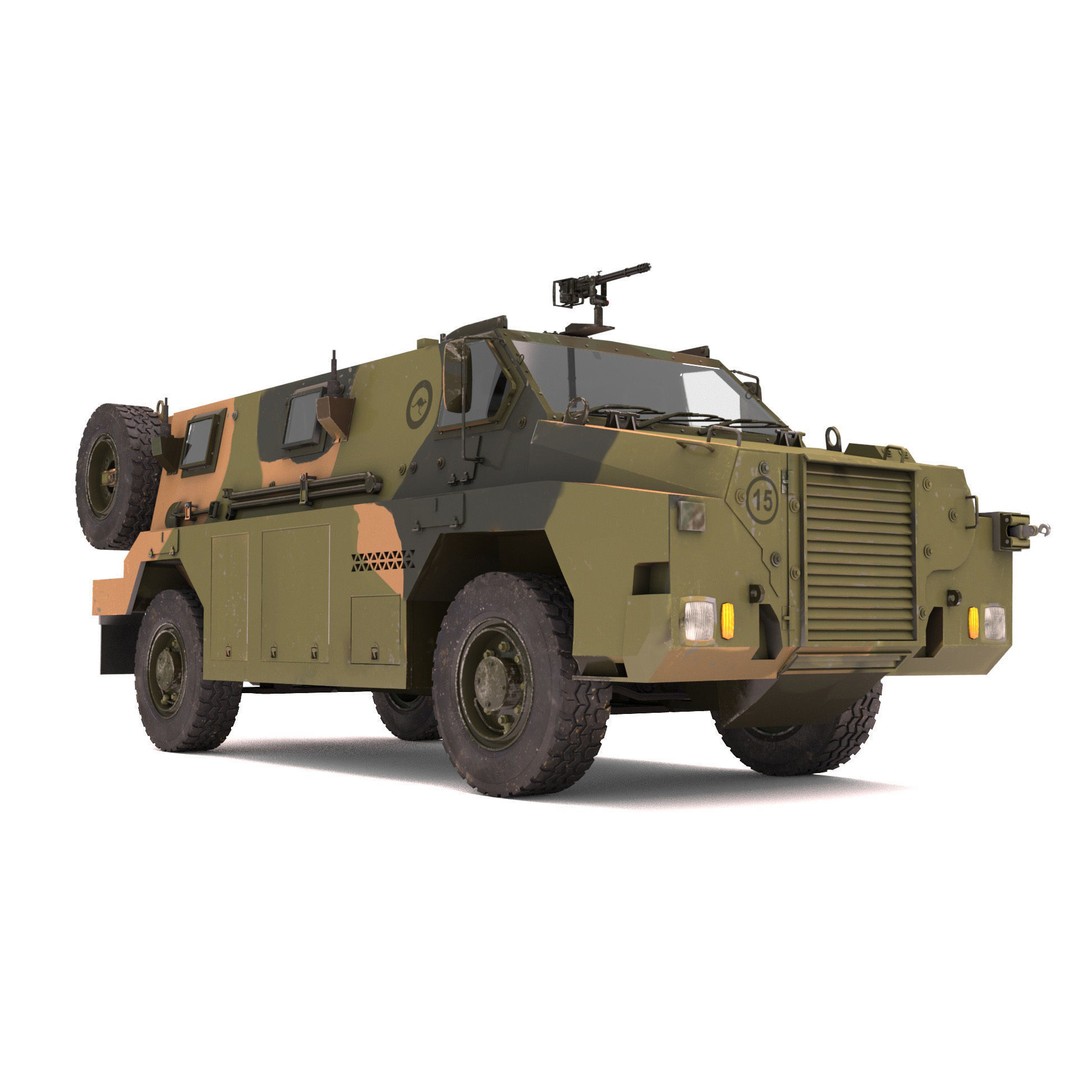 Bushmaster Protected Mobility Vehicle 3D Model – Rigged PBR Asset, FBX - View 4