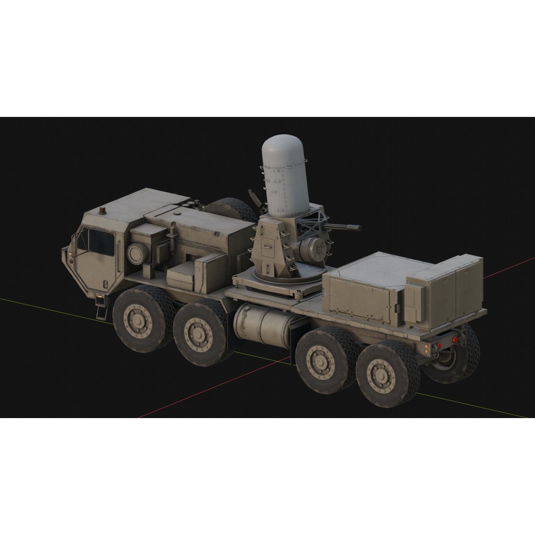 Centurion C-RAM 3D Model – Low Poly Military Vehicle, FBX - View 12