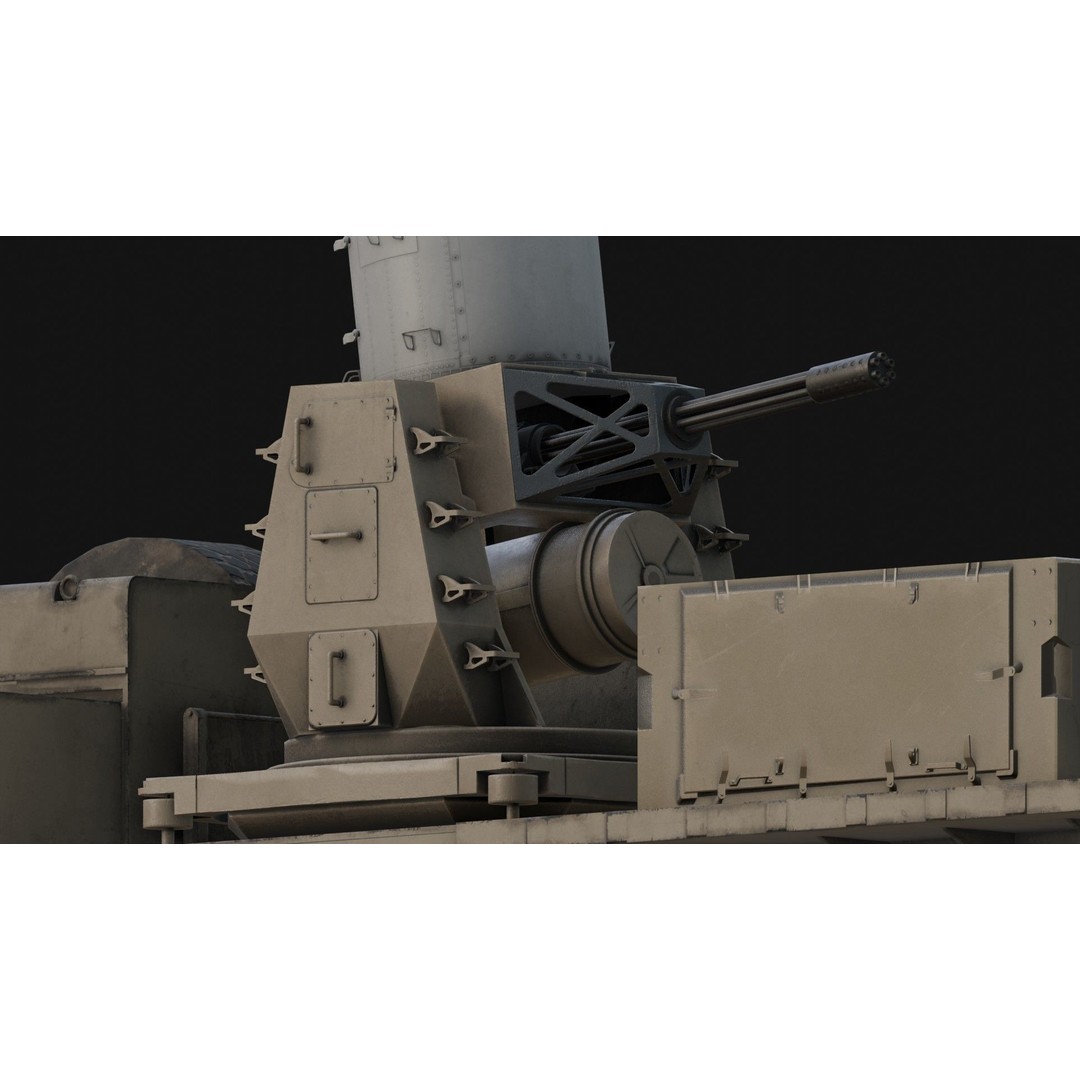 Centurion C-RAM 3D Model – Low Poly Military Vehicle, FBX - View 13