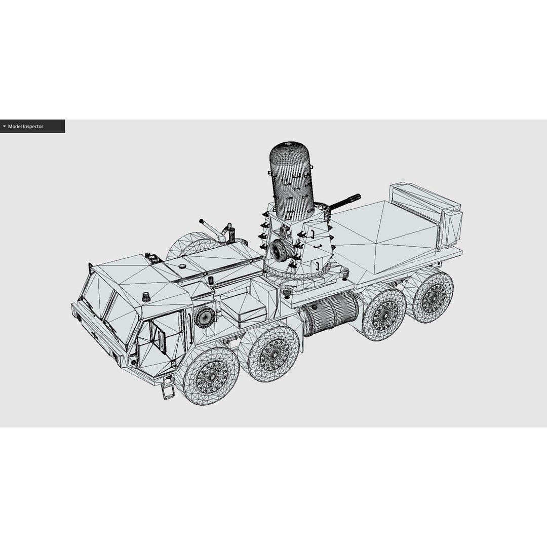 Centurion C-RAM 3D Model – Low Poly Military Vehicle, FBX - View 14