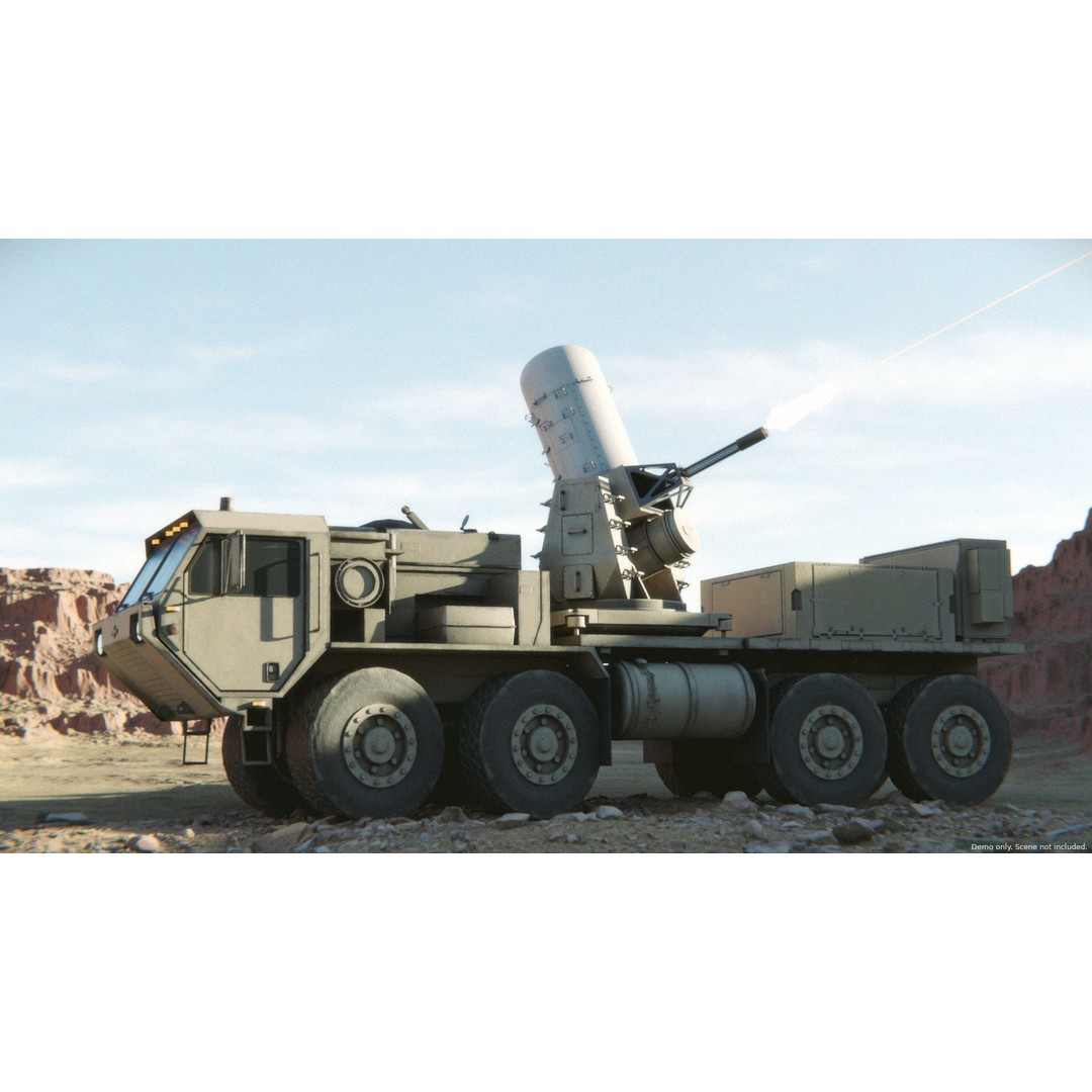 Centurion C-RAM 3D Model – Low Poly Military Vehicle, FBX - View 3
