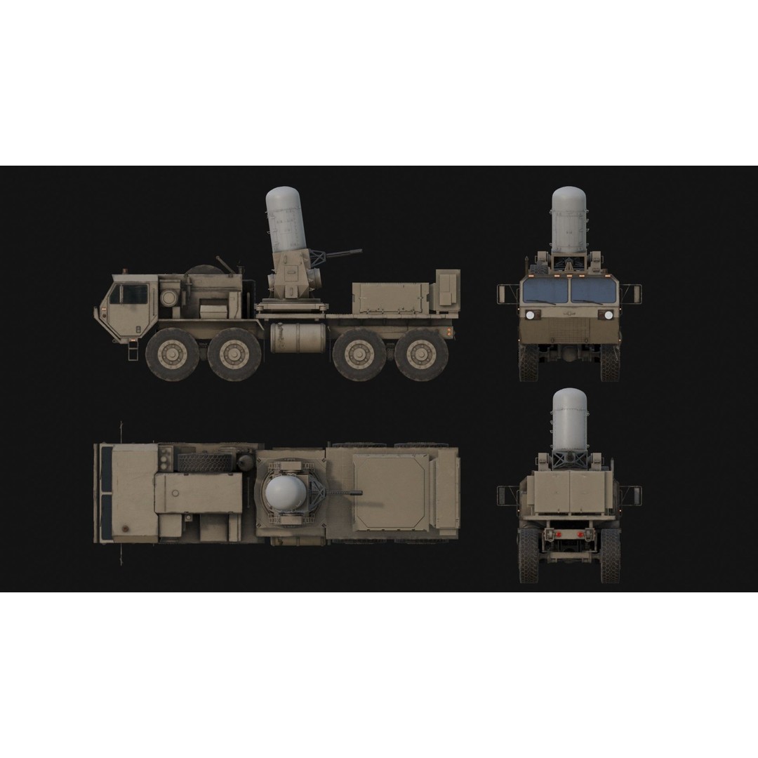 Centurion C-RAM 3D Model – Low Poly Military Vehicle, FBX - View 4