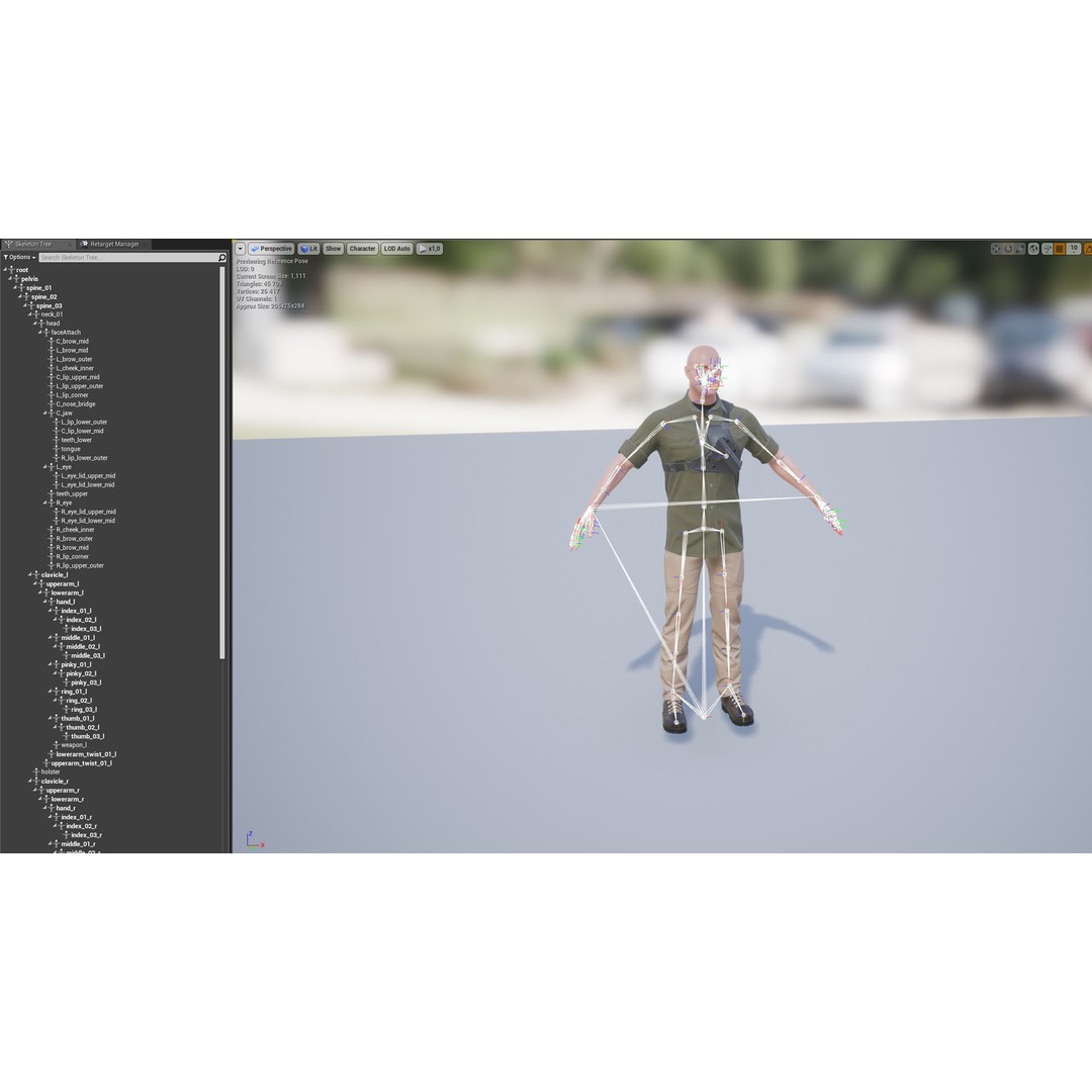 Army Guy 3D Model – Low Poly Military Character with Gun - View 14