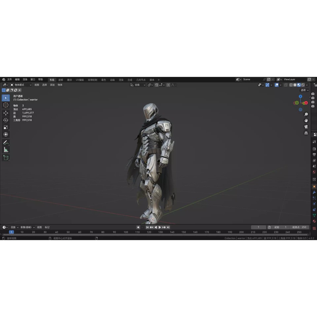Doomsday Warrior 3D Model – High Poly Rigged Character, FBX - View 18