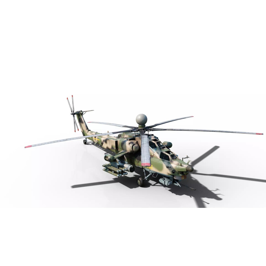 Russian MI-28N Havoc Attack Helicopter 3D Model – PBR Game Asset, FBX - View 16